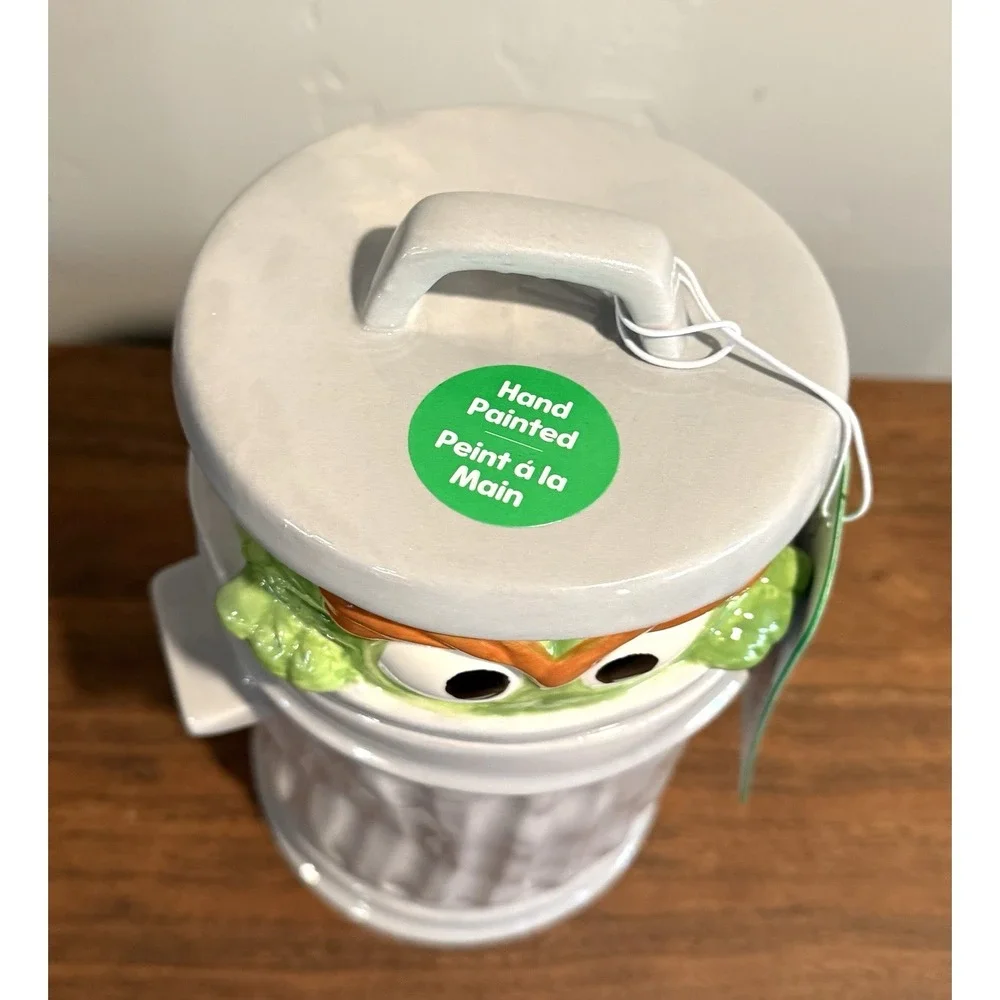 Vintage Style OSCAR THE GROUCH COOKIE JAR Sesame Street 11-inch Hand Painted